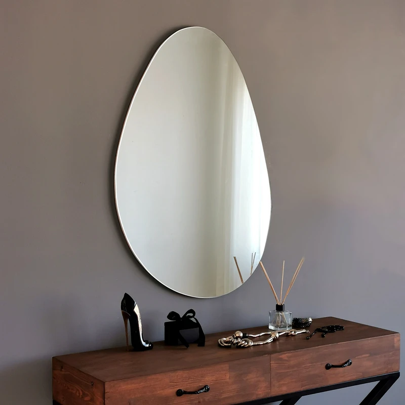 Oglinda Porto 90x60 rama alba, stil minimalist, rama subtire [5]
