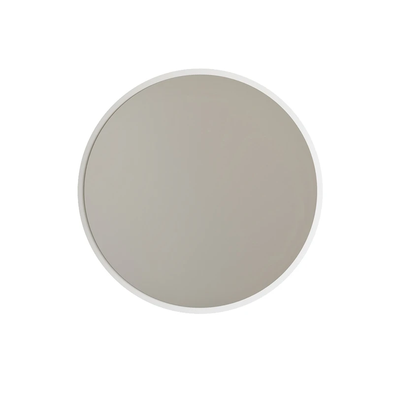 Oglinda rotunda cu rama alba, stil minimalist, rama subtire [2]
