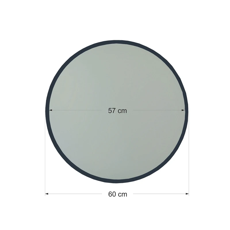Oglinda rotunda decorativa cu rama neagra, stil modern, rama subtire [4]