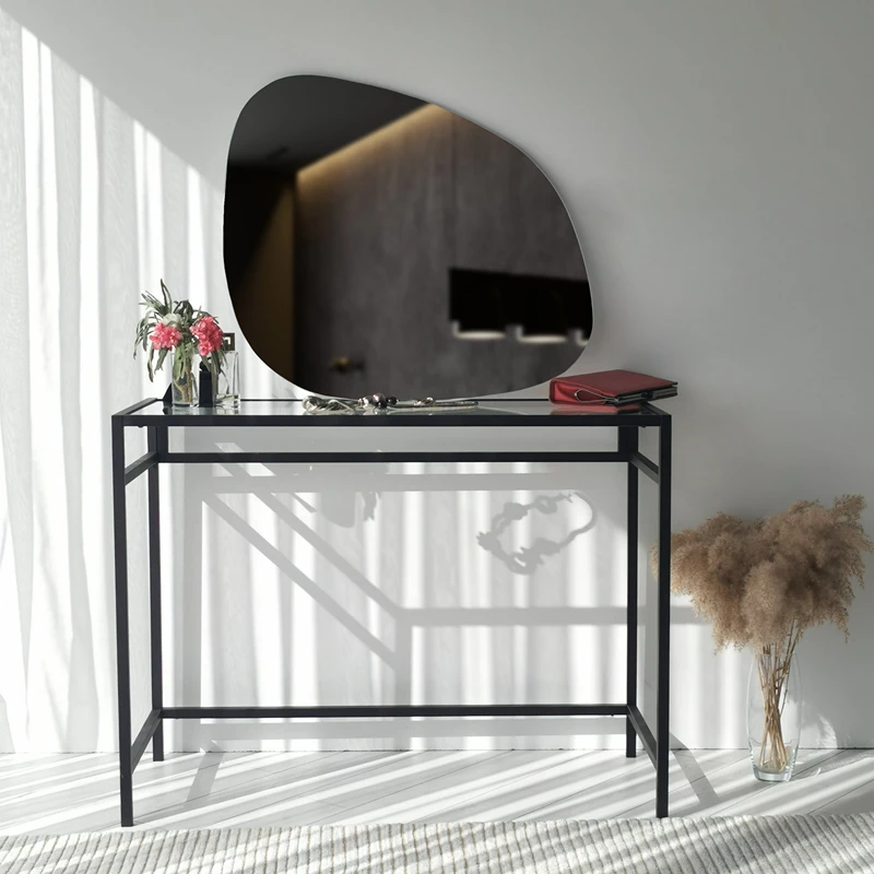 Oglinda Soho alba, design modern, forma asimetrica [8]