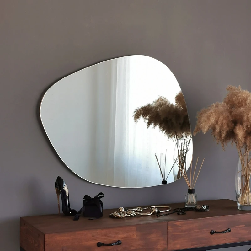 Oglinda Soho alba, design modern, forma asimetrica [7]