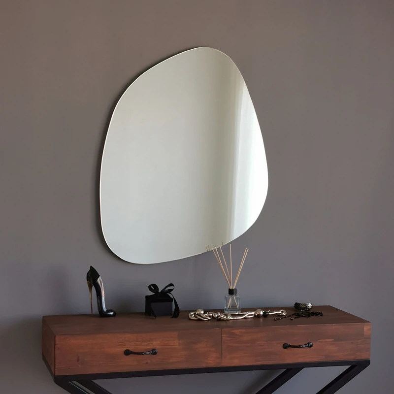 Oglinda Soho alba, design modern, forma asimetrica [6]