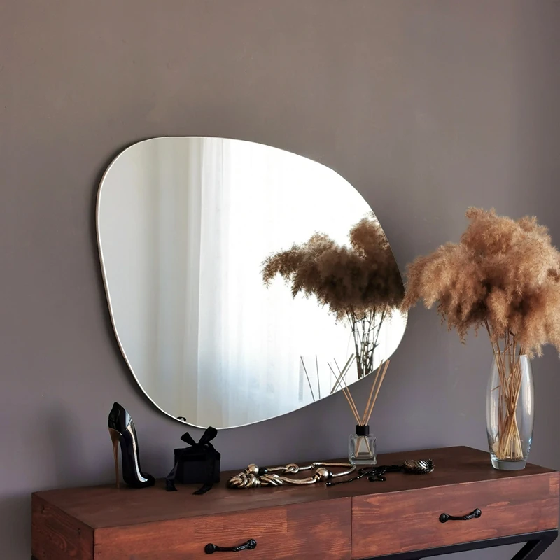 Oglinda Soho alba, design modern, forma asimetrica [4]