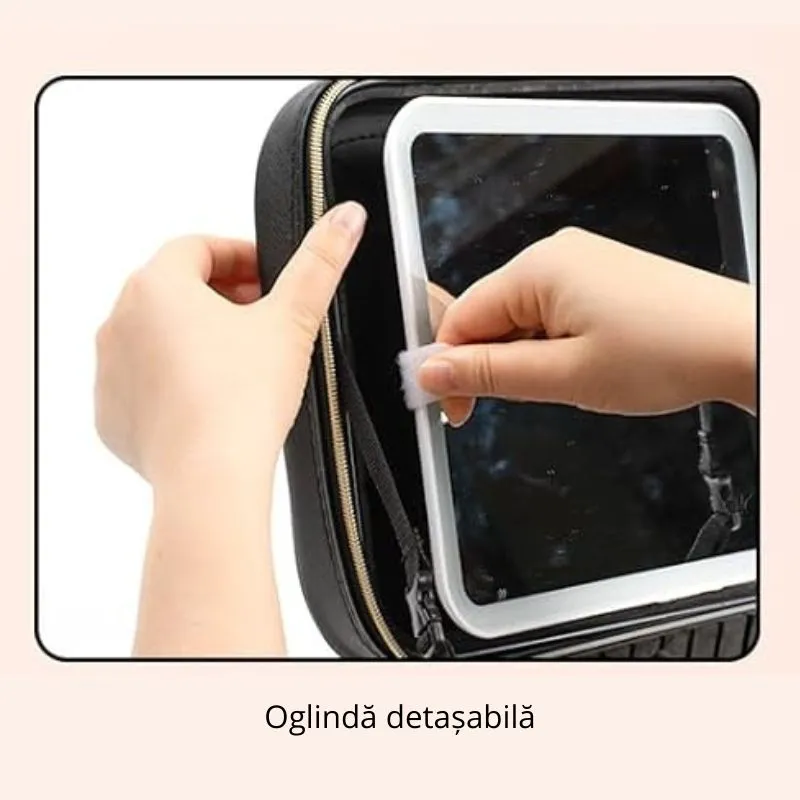 Organizator de cosmetice cu oglinda LED [8]