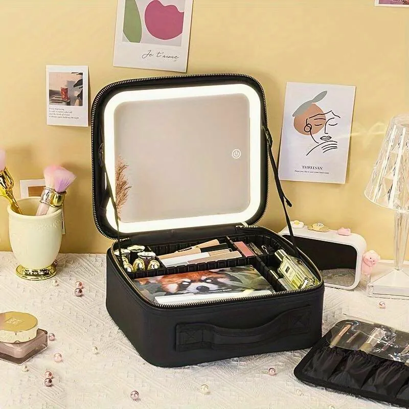 Organizator de cosmetice cu oglinda LED [4]