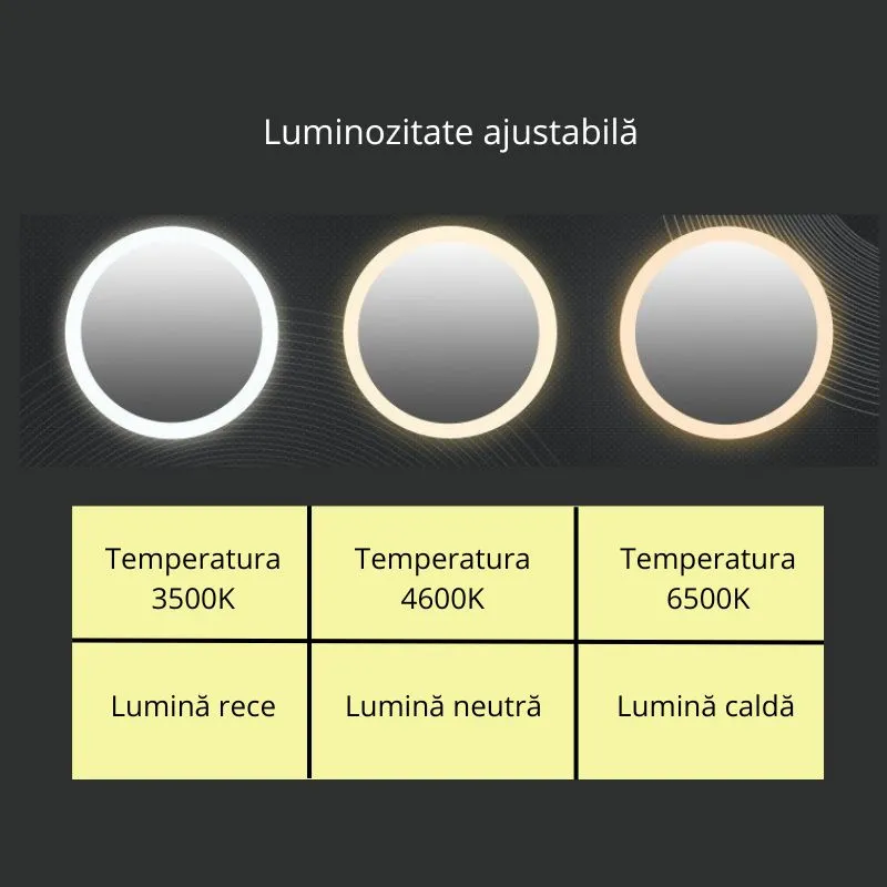 Organizator de cosmetice cu oglinda LED [10]