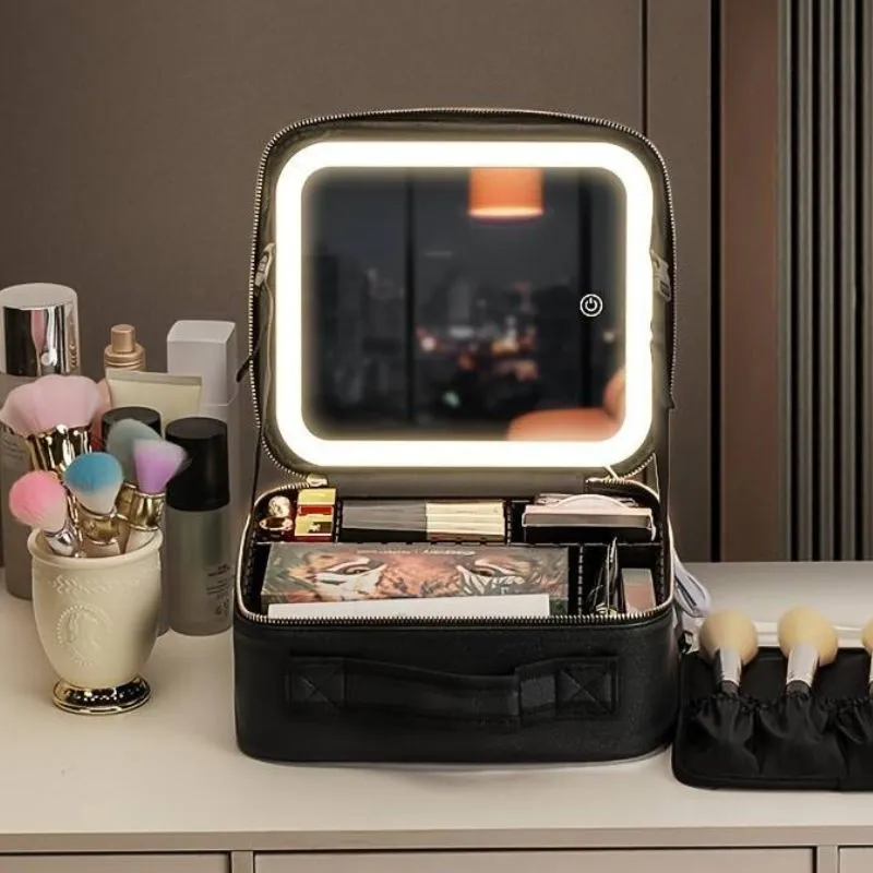 Organizator de cosmetice cu oglinda LED [2]