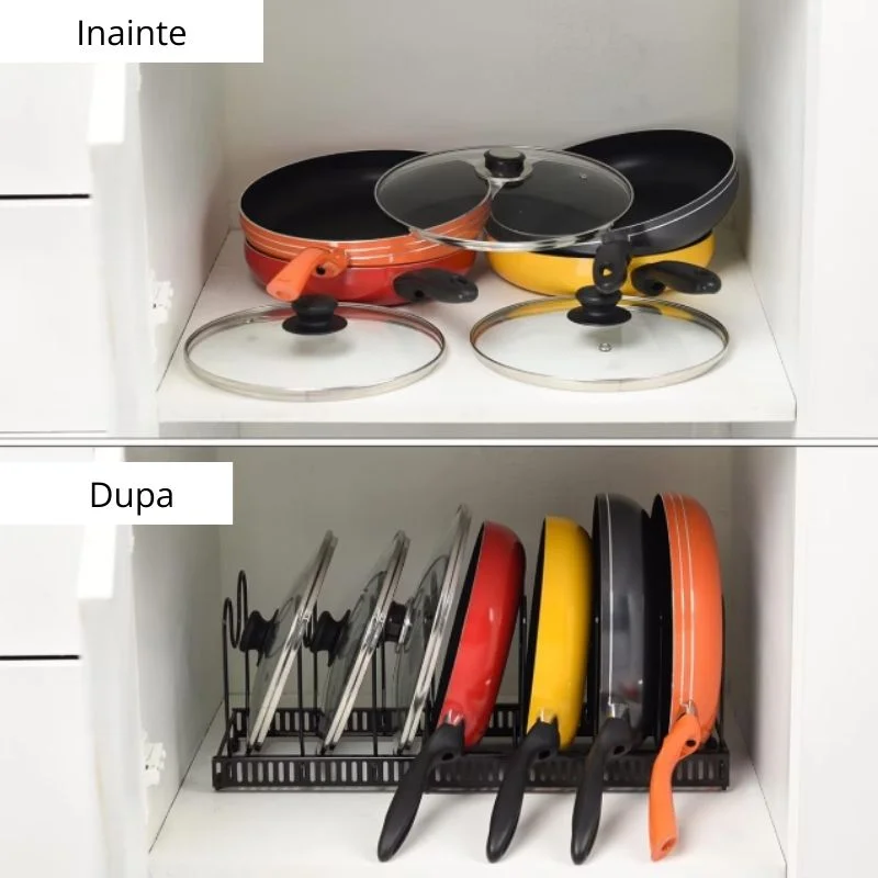 Organizator telescopic pentru capace si tigai [4]