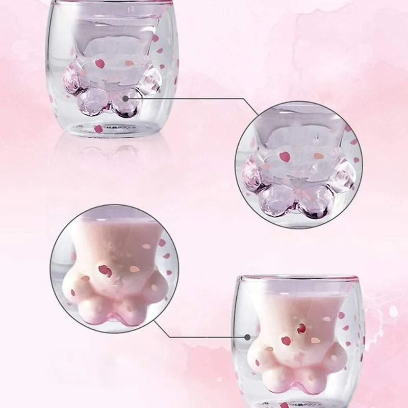 Pahar cu Pereti Dubli Kitty Paw [5]