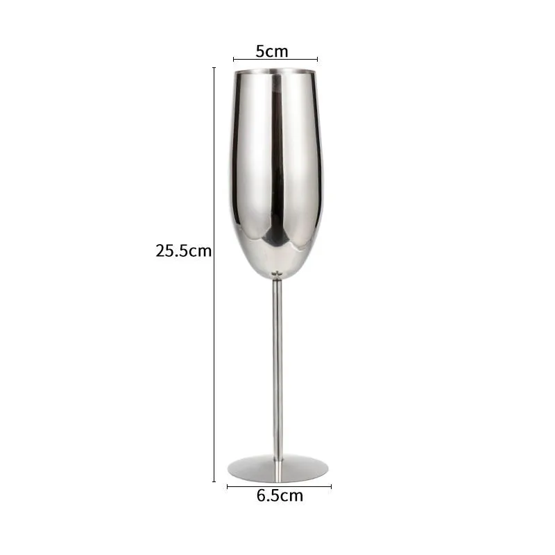 Pahar sampanie din Otel inoxidabil Silver [7]