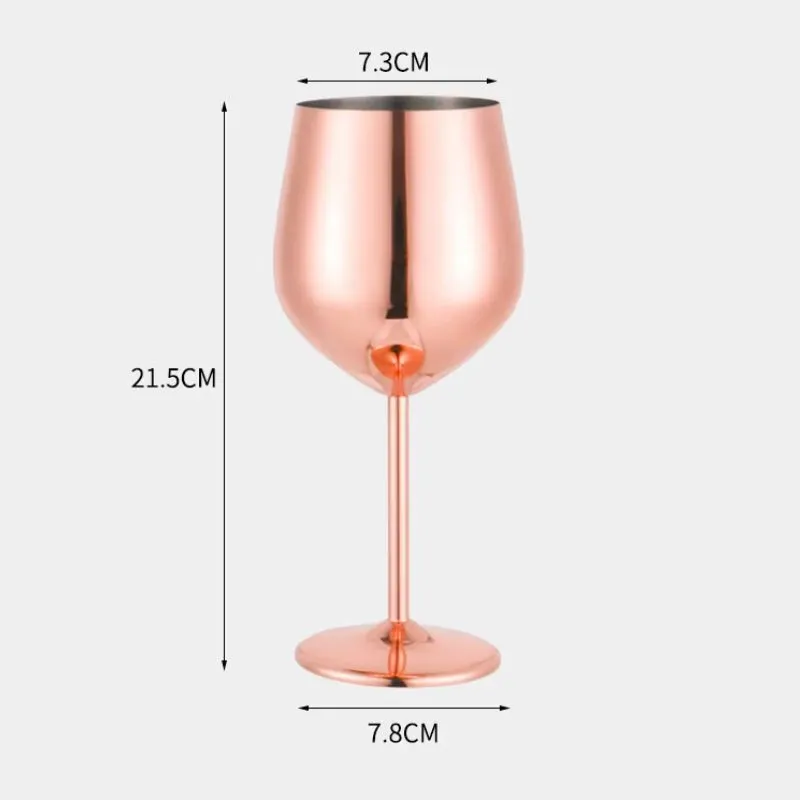 Pahar vin din Otel Inoxidabil Rose Gold [9]