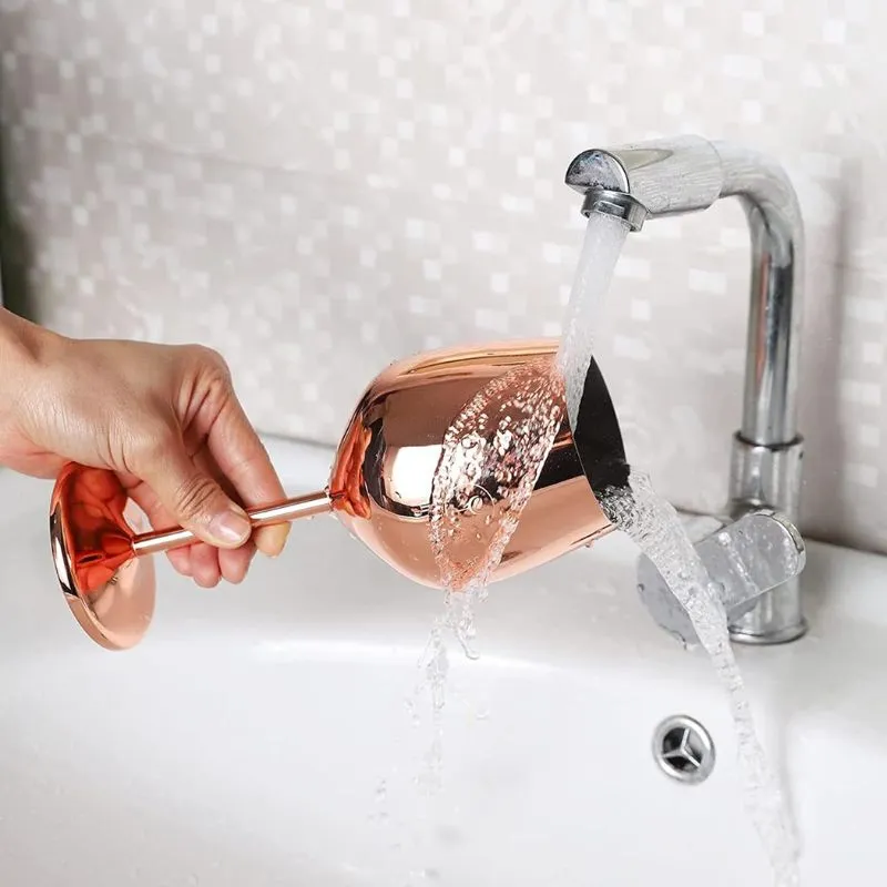 Pahar vin din Otel Inoxidabil Rose Gold [7]