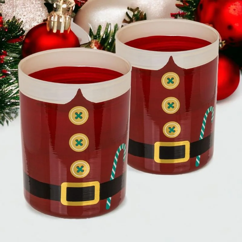 Set 2 Pahare whiskey costumul lui Mos Craciun [6]