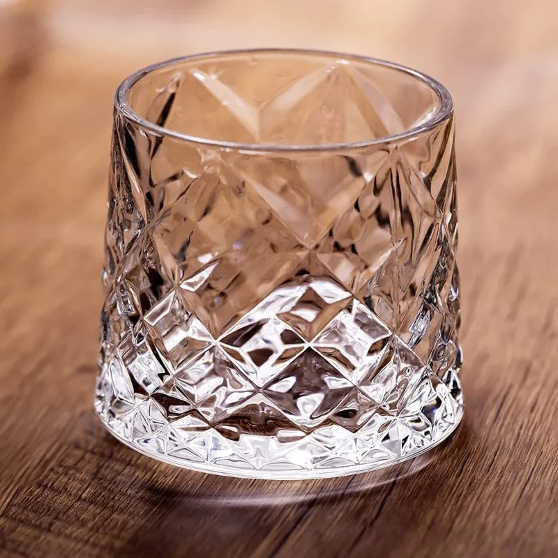 Pahar whiskey Diamant cu baza din lemn [6]
