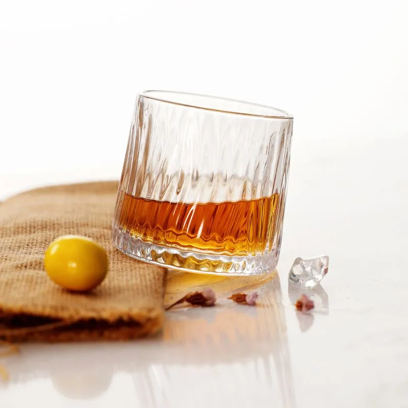 Pahar whiskey Glacier cu baza din lemn [5]