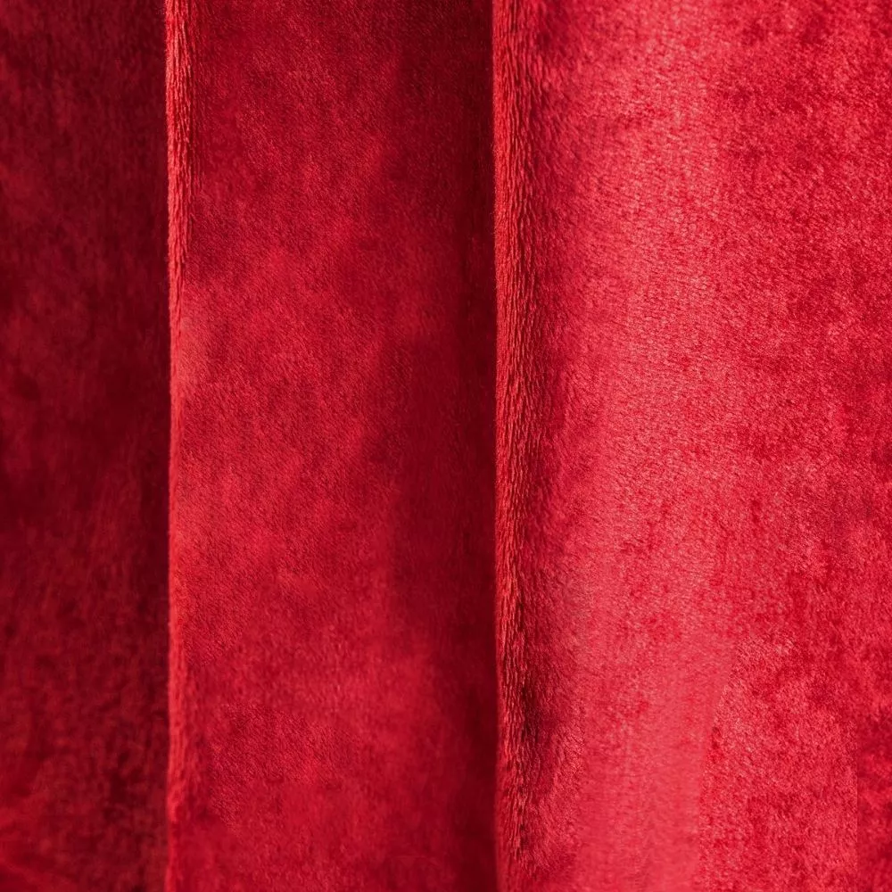 Patura cu maneci, buzunar si prindere la spate, Super Catifelata, 340g/mp, Rosie [12]