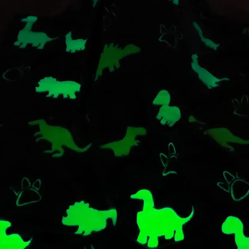 Patura Fosforescenta cu Dinozauri Flanel 130 x 150 cm [5]