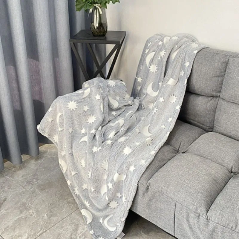 Patura Luna Fosforescenta Gri Flanel 130 x 150 cm [2]