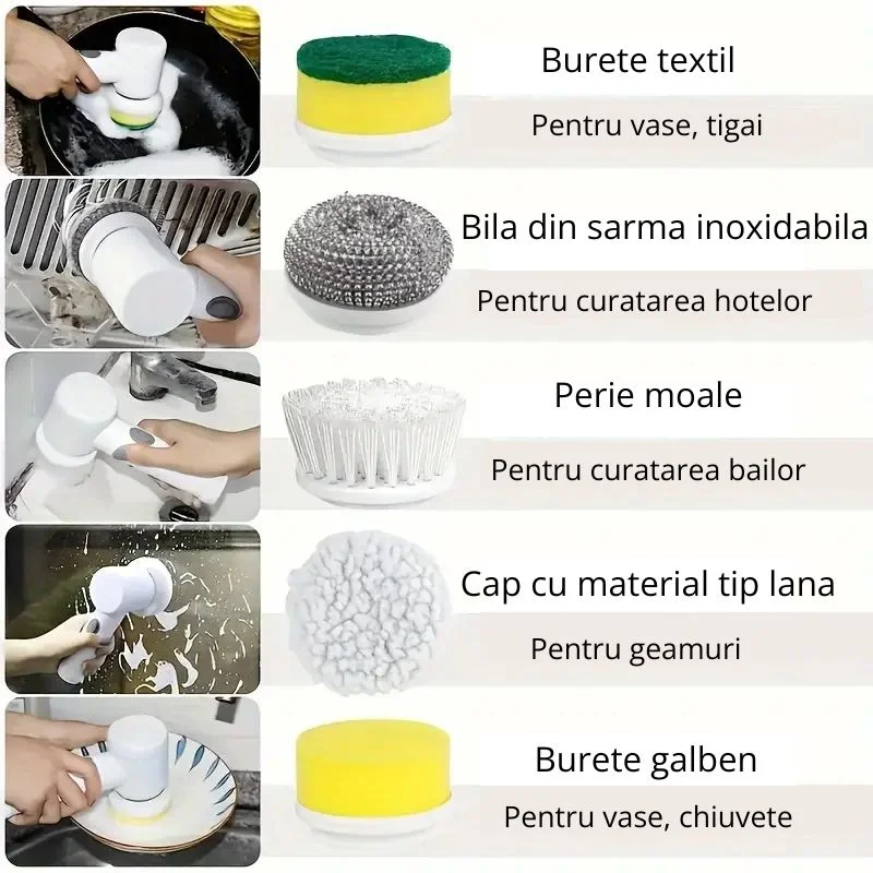Perie electrica de curatat cu 5 capete [7]
