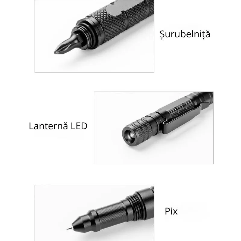 Pix tactic multifunctional 4 in 1 cu lanterna, ToolPen 007 [17]