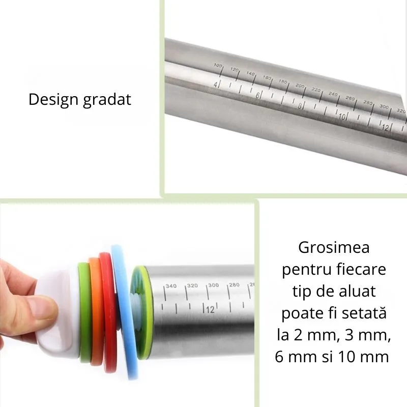 Plansa de aluat cu sucitor reglabil Set cadou Bucatareala [18]