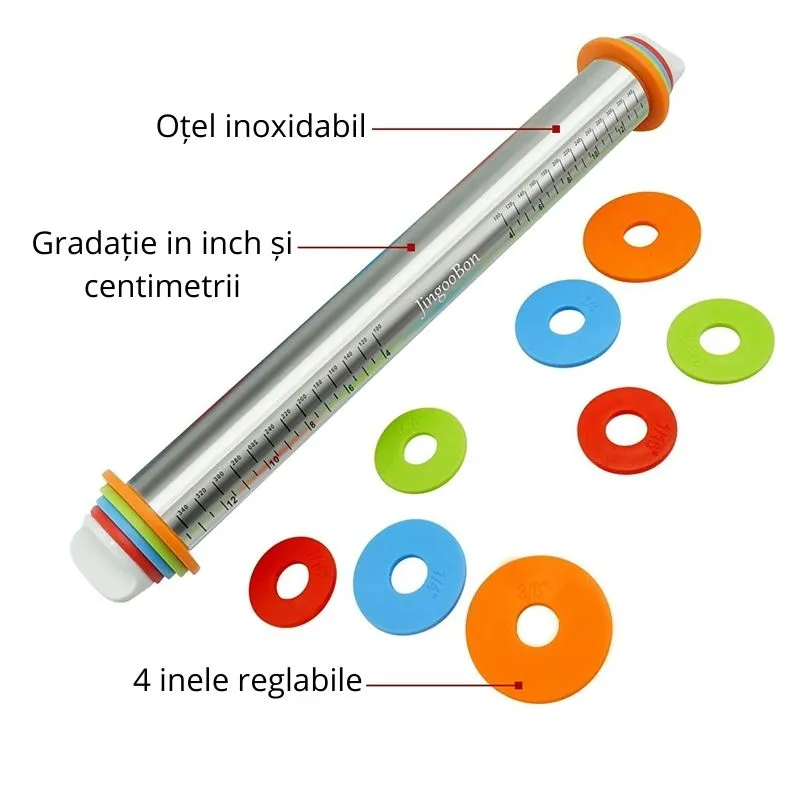 Plansa de aluat cu sucitor reglabil Set cadou Bucatareala [19]