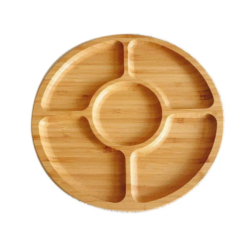 Platou pentru gustari din bambus cu 5 compartimente 25cm [3]