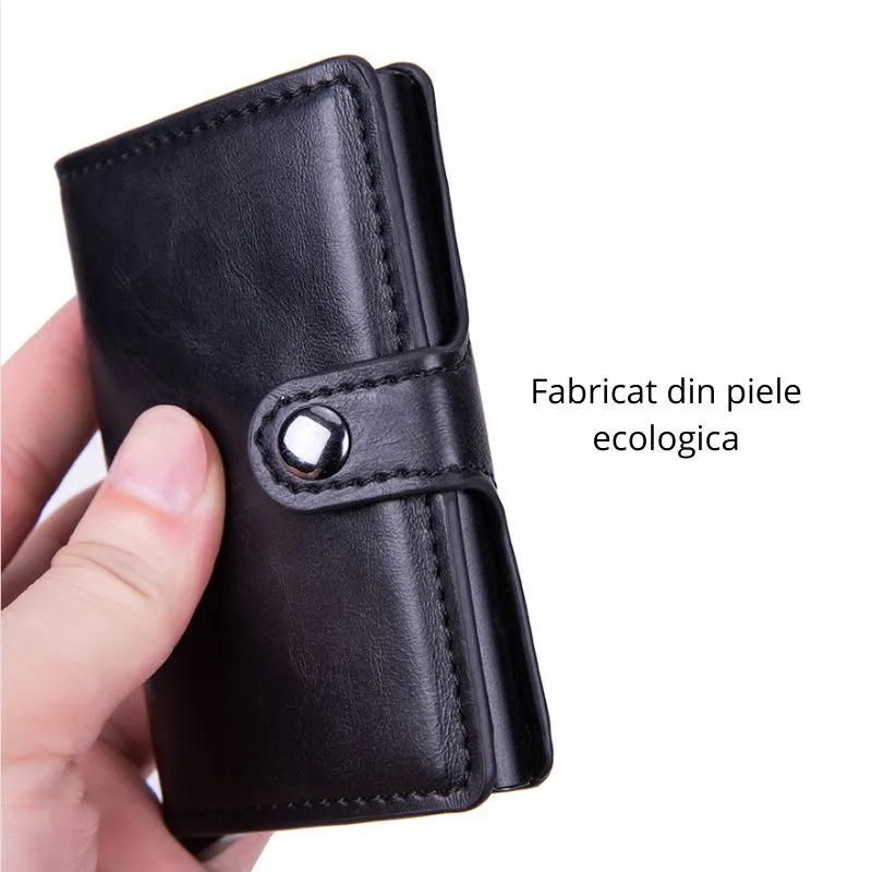 Portofel Negru din piele ecologica Protectie RFID [10]