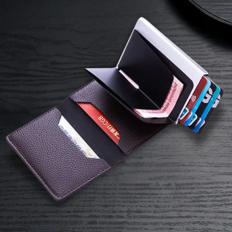 Portofel pentru Carduri Brown Slim [2]