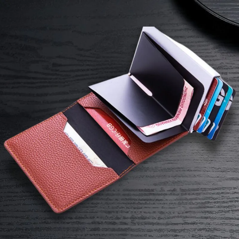 Portofel pentru Carduri Light Brown Slim [2]