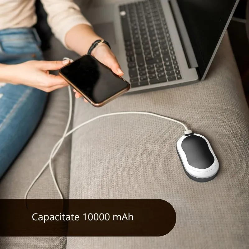 Powerbank cu incalzire pentru maini 55 grade Bucuria frigurosilor 10000mAh [5]