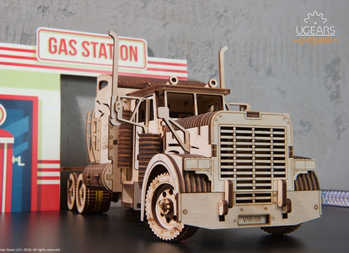 Puzzle 3D Camion VM-03 din lemn Ugears [4]