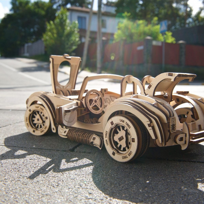 Puzzle 3D Cobra Drift Car, Ugears [2]