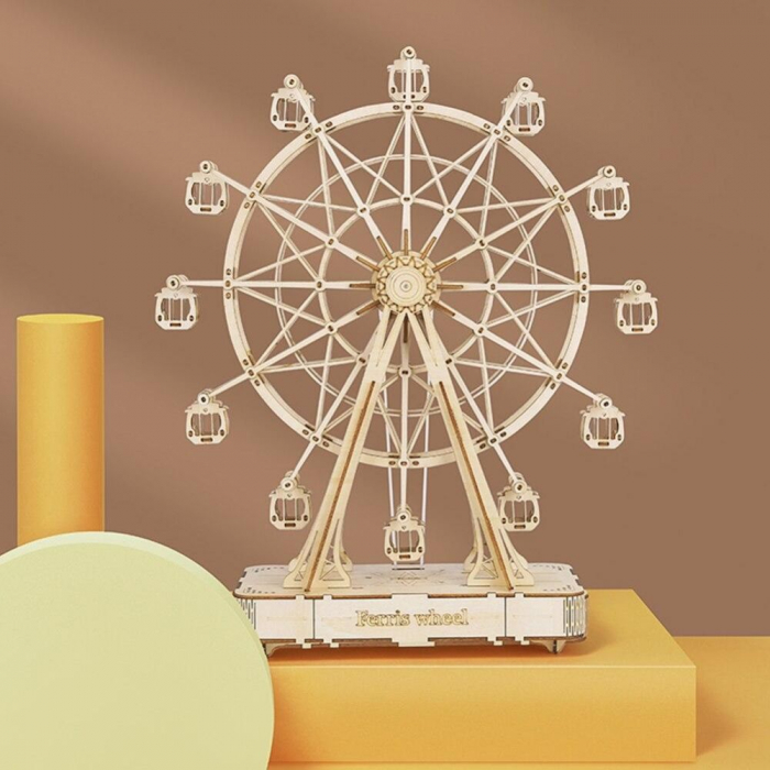 Puzzle 3D Cutie Muzicala Ferris Wheel, Lemn, Rolife [3]