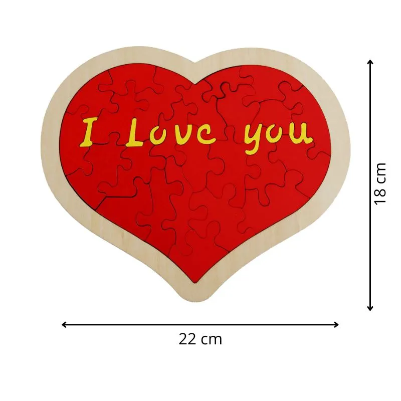 Puzzle 3D din lemn Inimioara [7]
