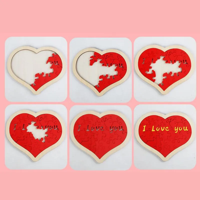 Puzzle 3D din lemn Inimioara [5]