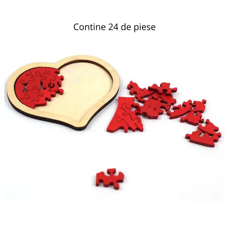 Puzzle 3D din lemn Inimioara [6]