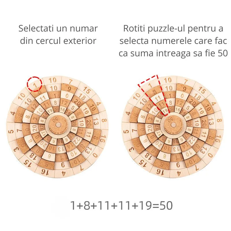 Puzzle 3D din lemn Matematica [3]