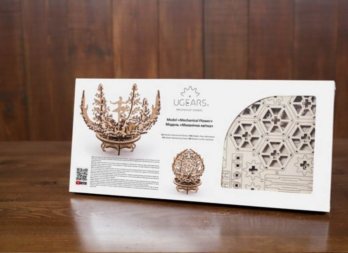 Puzzle 3D Floare din Lemn Ugears [15]