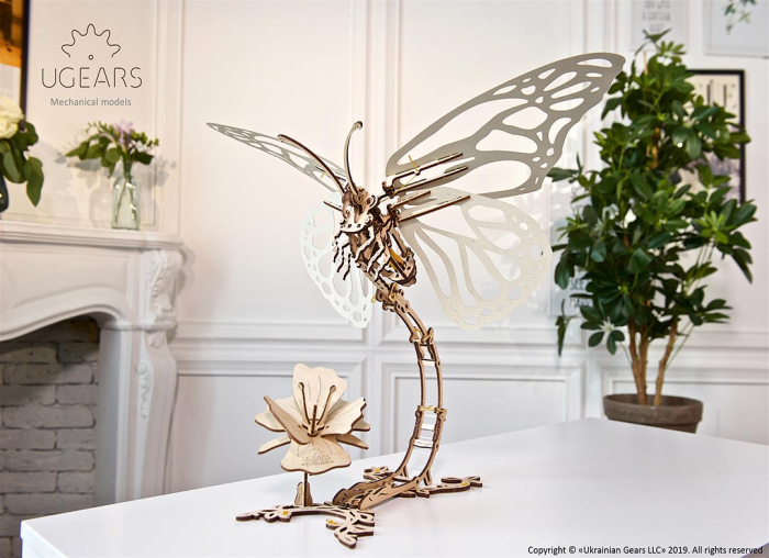 Puzzle 3D Fluture mecanic Ugears [7]