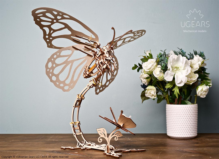 Puzzle 3D Fluture mecanic Ugears [2]