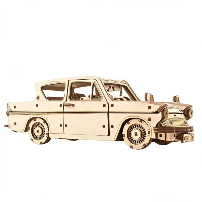 Puzzle 3D Flying Ford Anglia din lemn, Ugears [11]