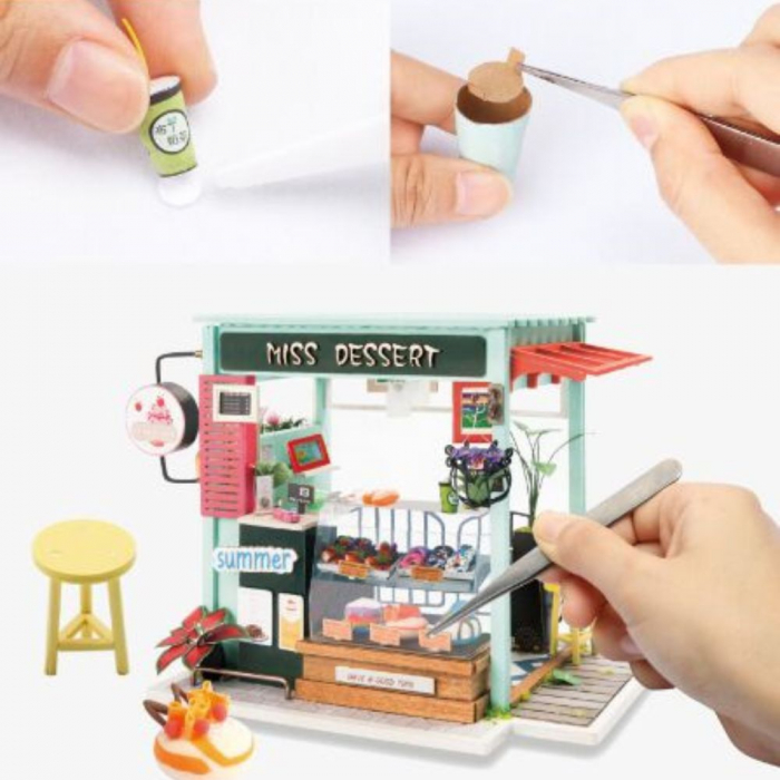 Puzzle 3D Ice Cream Station, Iluminare Led, Rolife [10]