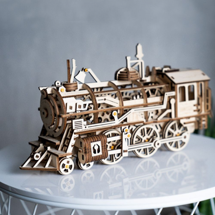 Puzzle 3D Locomotiva din Lemn, Robotime [7]