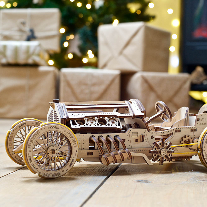 Puzzle 3D Masina Grand Prix U-9 din lemn Ugears [3]