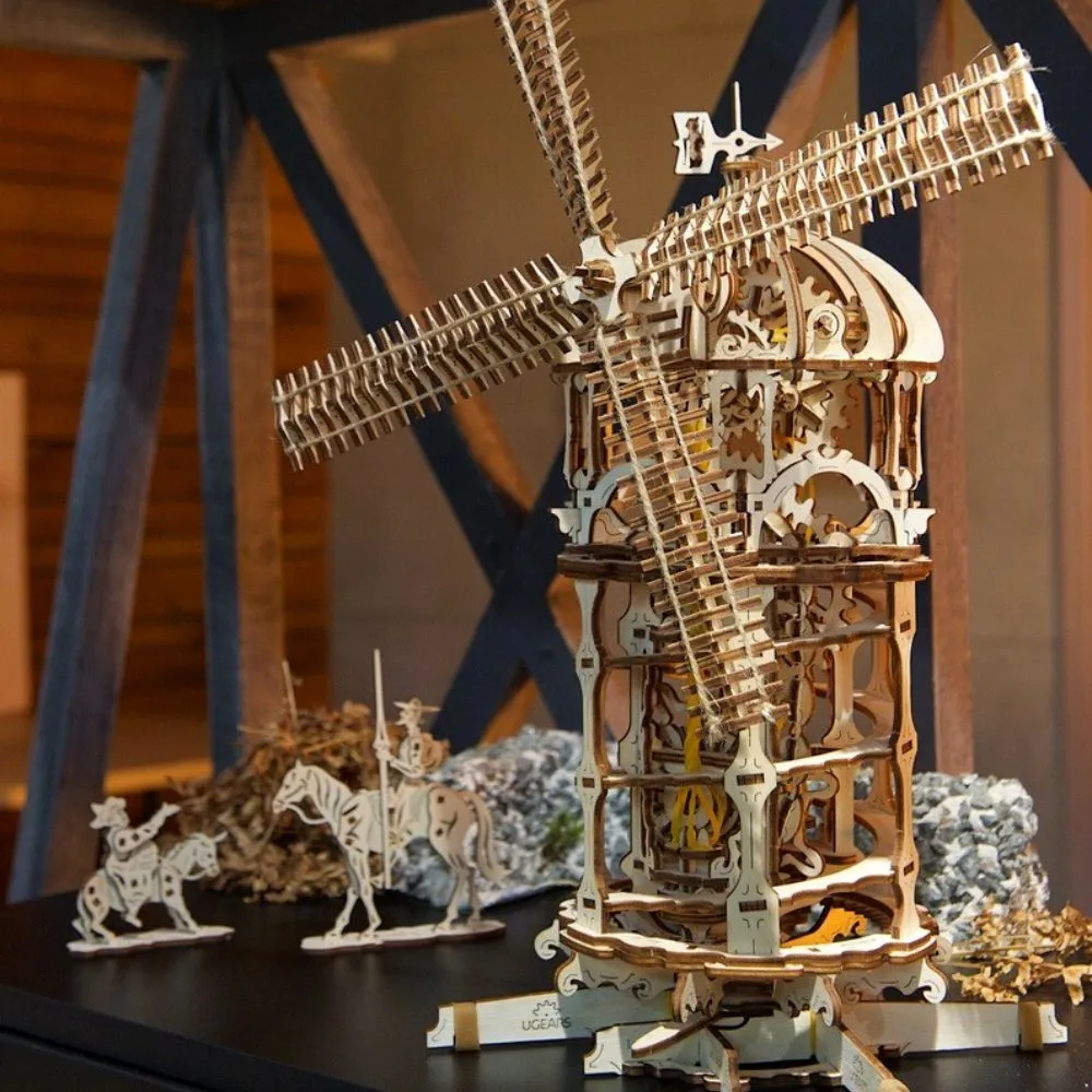 Puzzle 3D Moara de vant din lemn Ugears [4]