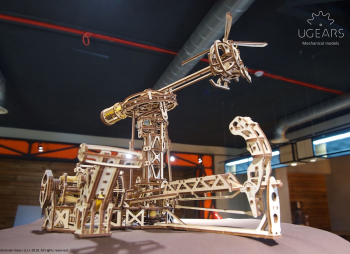 Puzzle 3D Model Aviator din lemn Ugears [19]