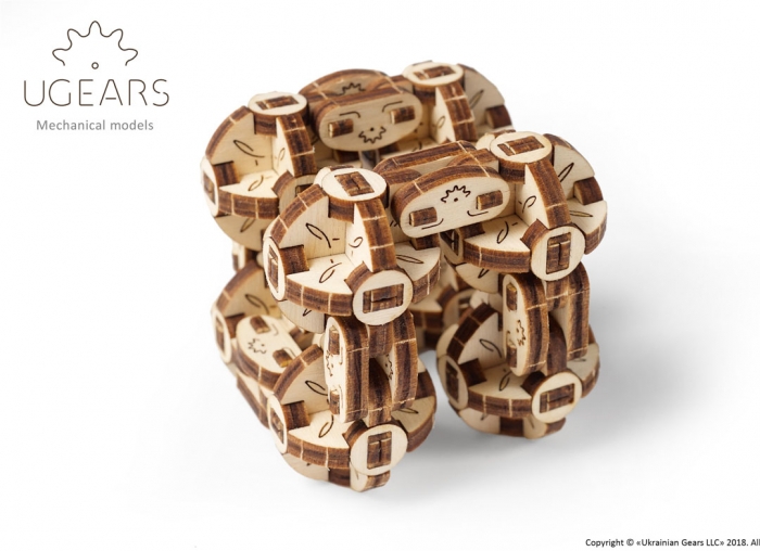 Puzzle 3D Model Flexi-cubus din lemn Ugears [5]