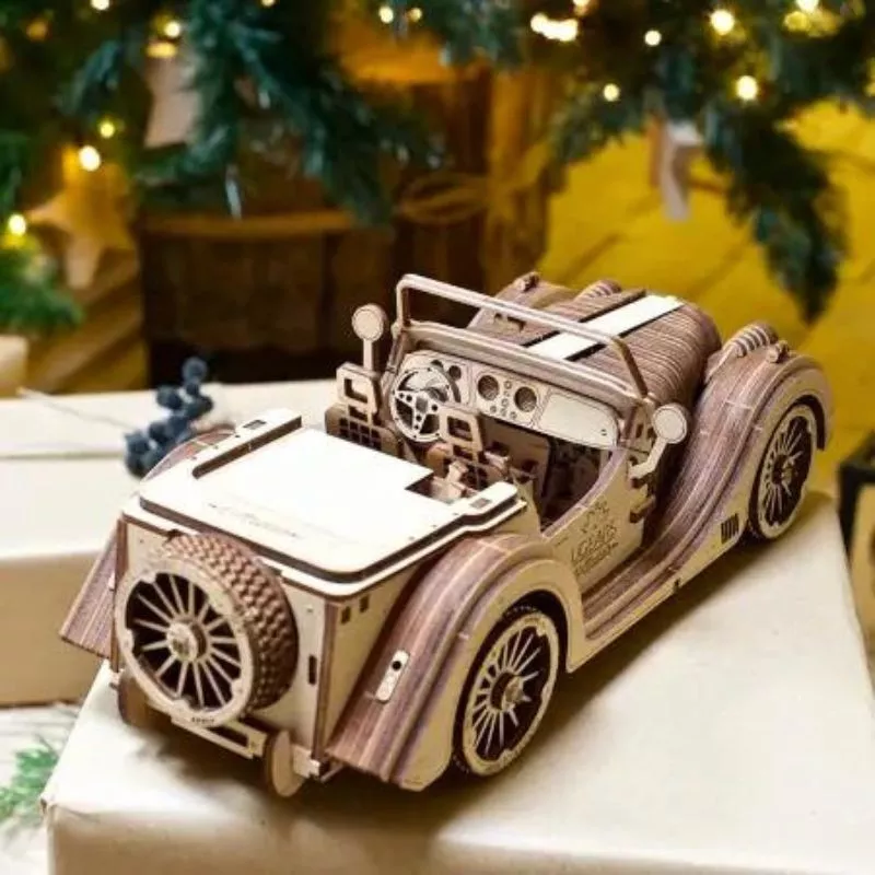 Puzzle 3D Model Roadster VM-O1 din lemn Ugears [4]