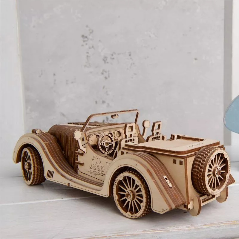 Puzzle 3D Model Roadster VM-O1 din lemn Ugears [11]
